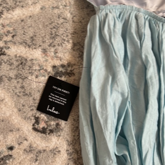 Lulus Runaway With Me Light Blue Sleeveless Lace-Up Maxi Dress - Picture 9 of 12